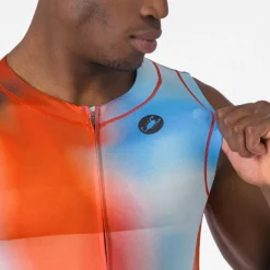 Body senza maniche Castelli Free Sanremo 3 Suit - Arancio