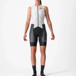 Body donna senza maniche Castelli Free Sanremo Suit - Bianco