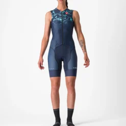Body donna senza maniche Castelli Free Sanremo Suit - Blu