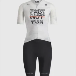 Body donna Sportful Fast Not Fun - Bianco