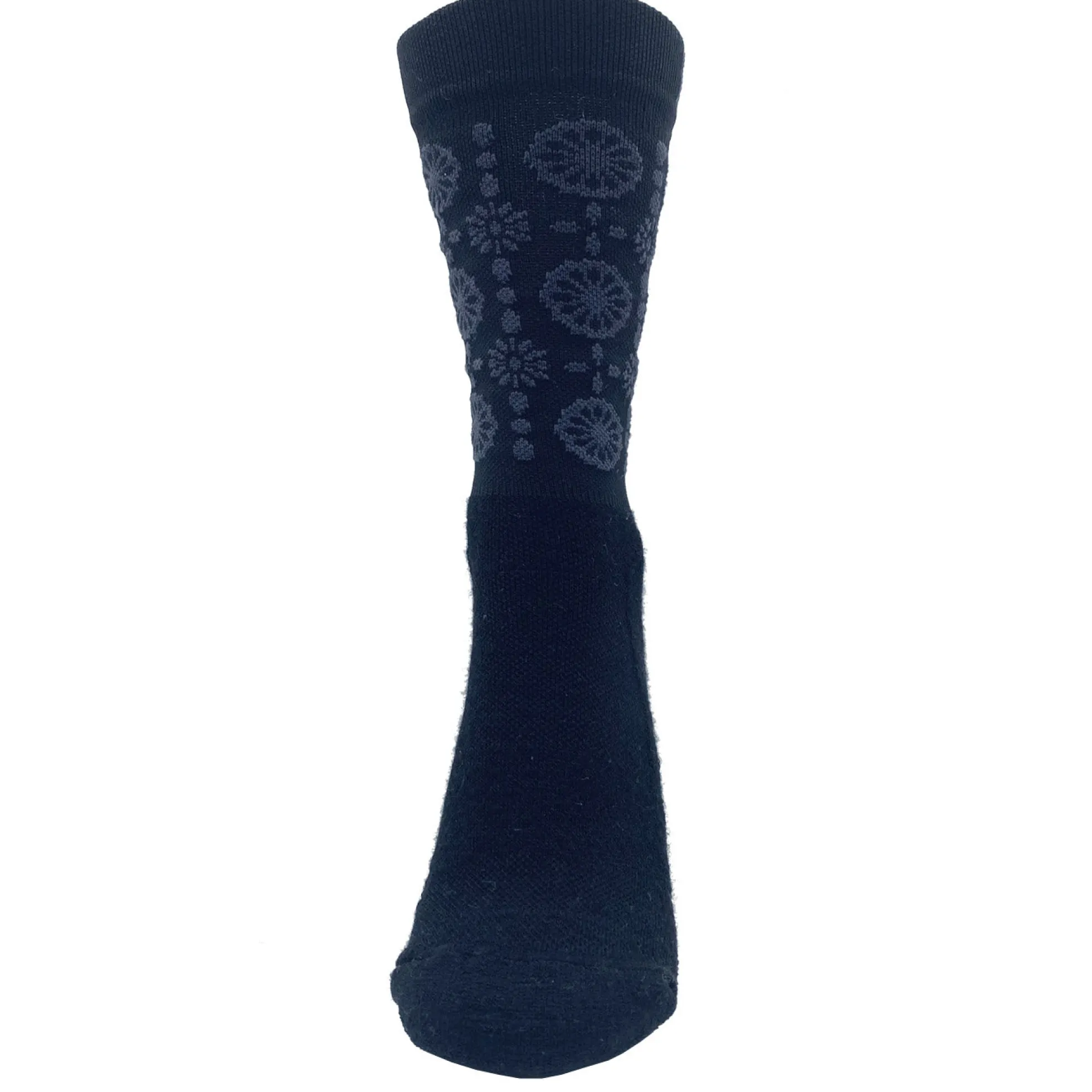 Calze donna invernali Lago Flowers - Nero