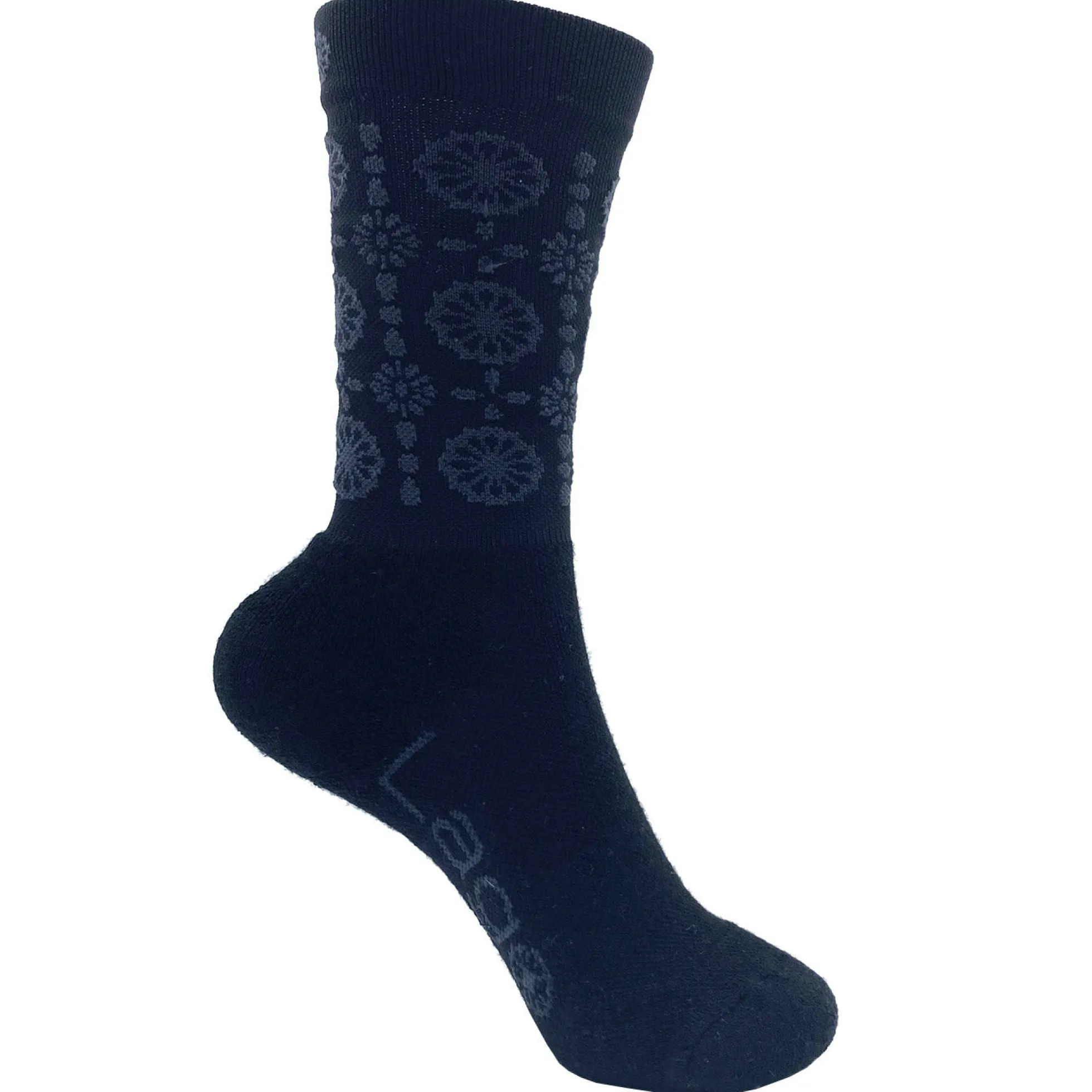 Calze donna invernali Lago Flowers - Nero