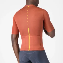 Maglia Castelli Drittone Logo - Arancio