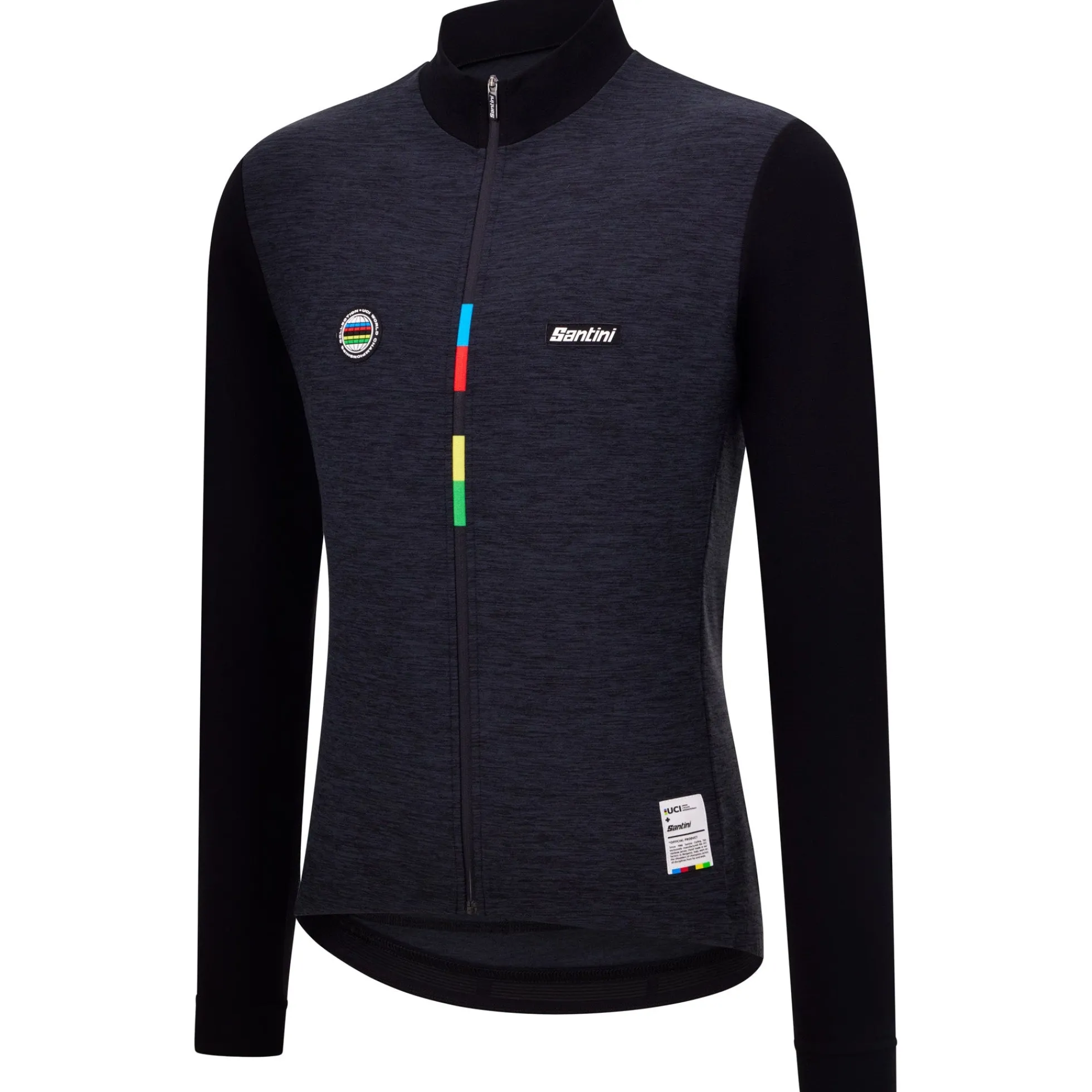 Maglia maniche lunghe Santini UCI - Nero