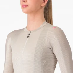 Maglia donna maniche lunghe Castelli Espresso - Beige