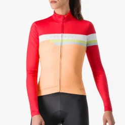 Maglia donna maniche lunghe Castelli Tornare - Arancio