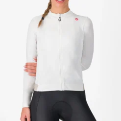 Maglia donna maniche lunghe Castelli Espresso Thermal - Bianco