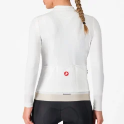 Maglia donna maniche lunghe Castelli Espresso Thermal - Bianco