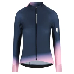 Maglia donna maniche lunghe Q36.5 Gregarius Hybrid Collar Fade - Blu