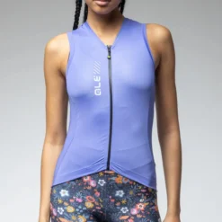Maglia donna senza maniche Ale Pragma Color Block 2.0 - Azzurro