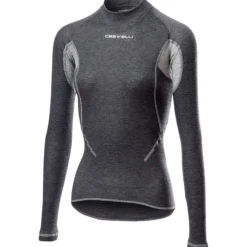 Maglia intima donna maniche lunghe Castelli Flanders Warm 2 - Grigio