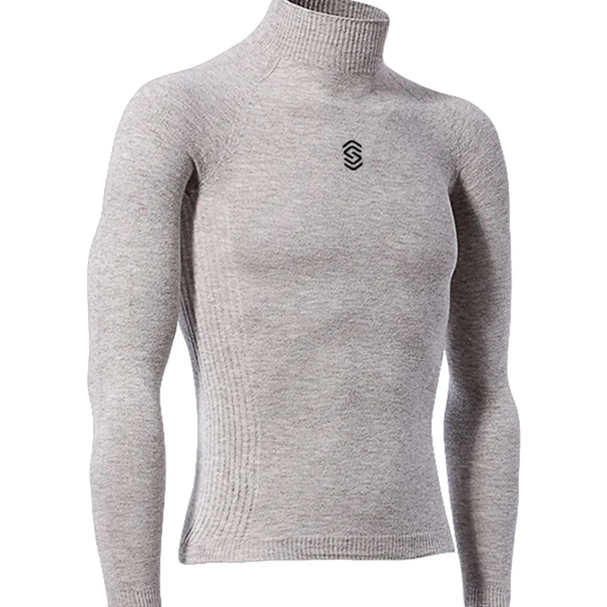 Maglia intima manica lunga collo alto Silverskin X-Warm - Grigio