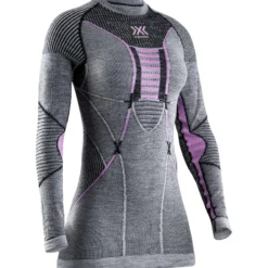 Maglia intima maniche lunghe donna X-Bionic Apani Merino 4.0 - Grigio rosa