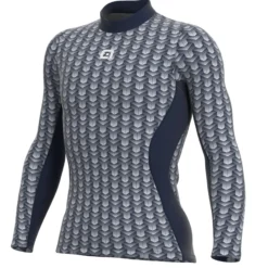 Maglia intima maniche lunghe Ale Cubes - Blu