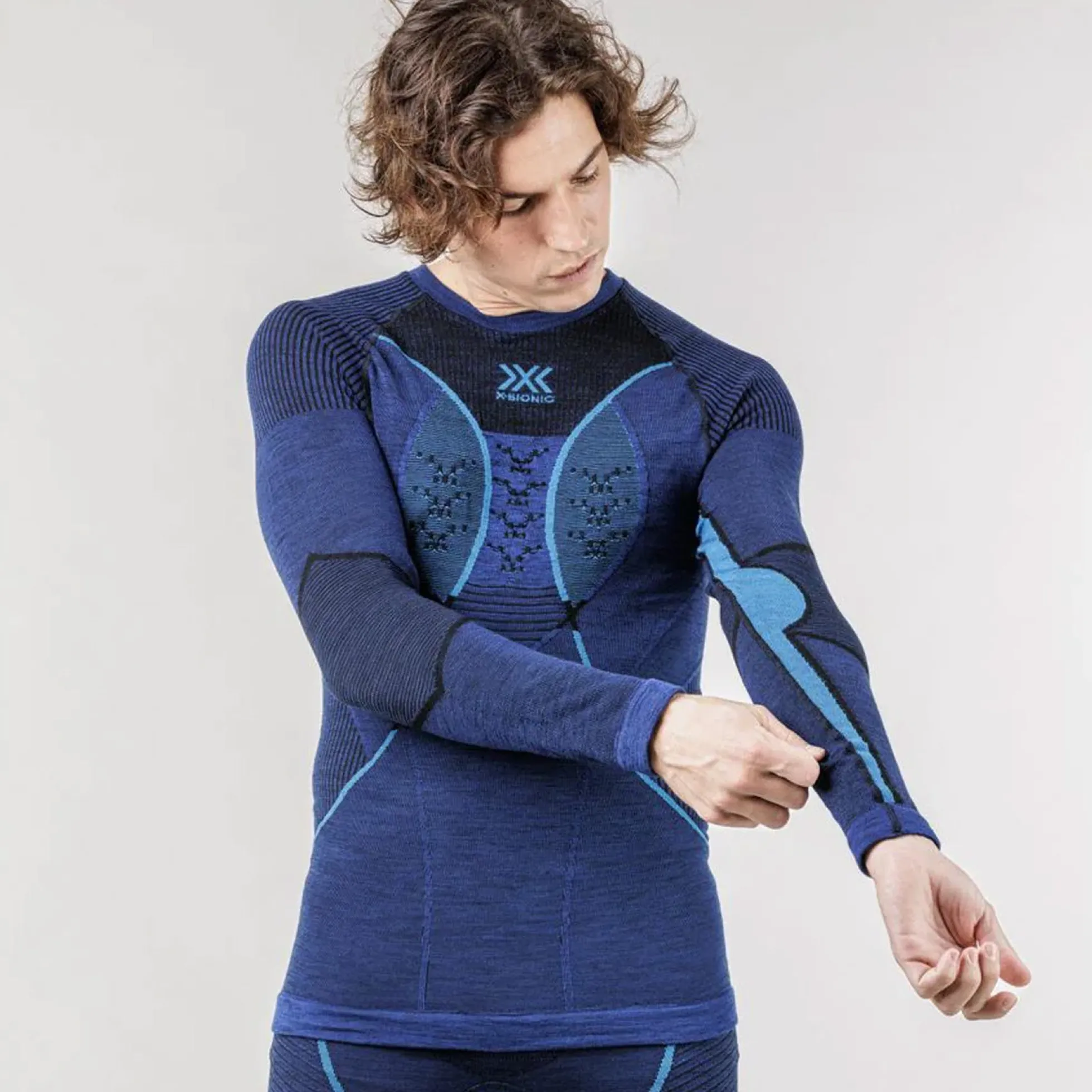 Maglia intima maniche lunghe X-Bionic Apani Merino 4.0 - Blu