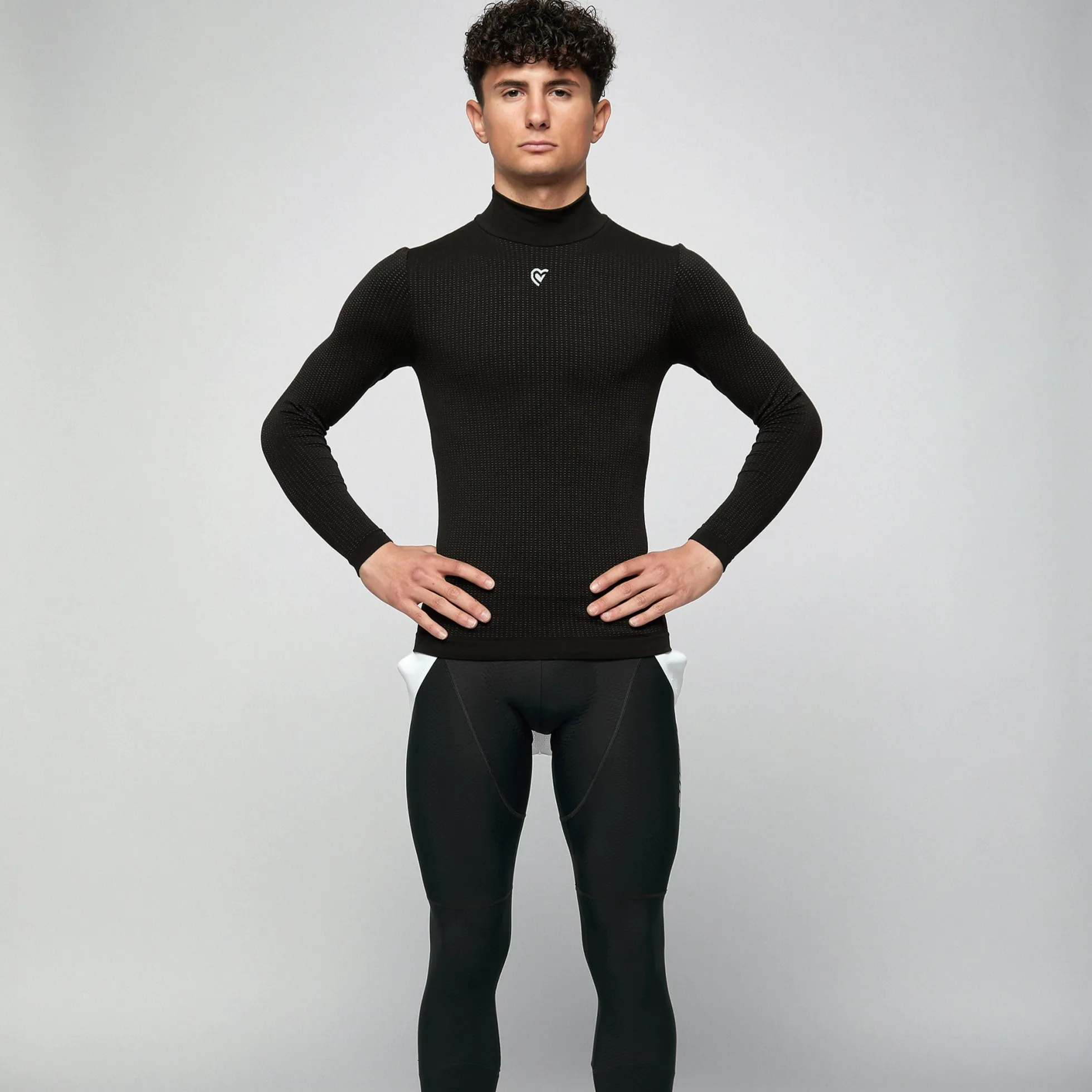 Maglia intima maniche lunghe Pissei Argentum - Nero