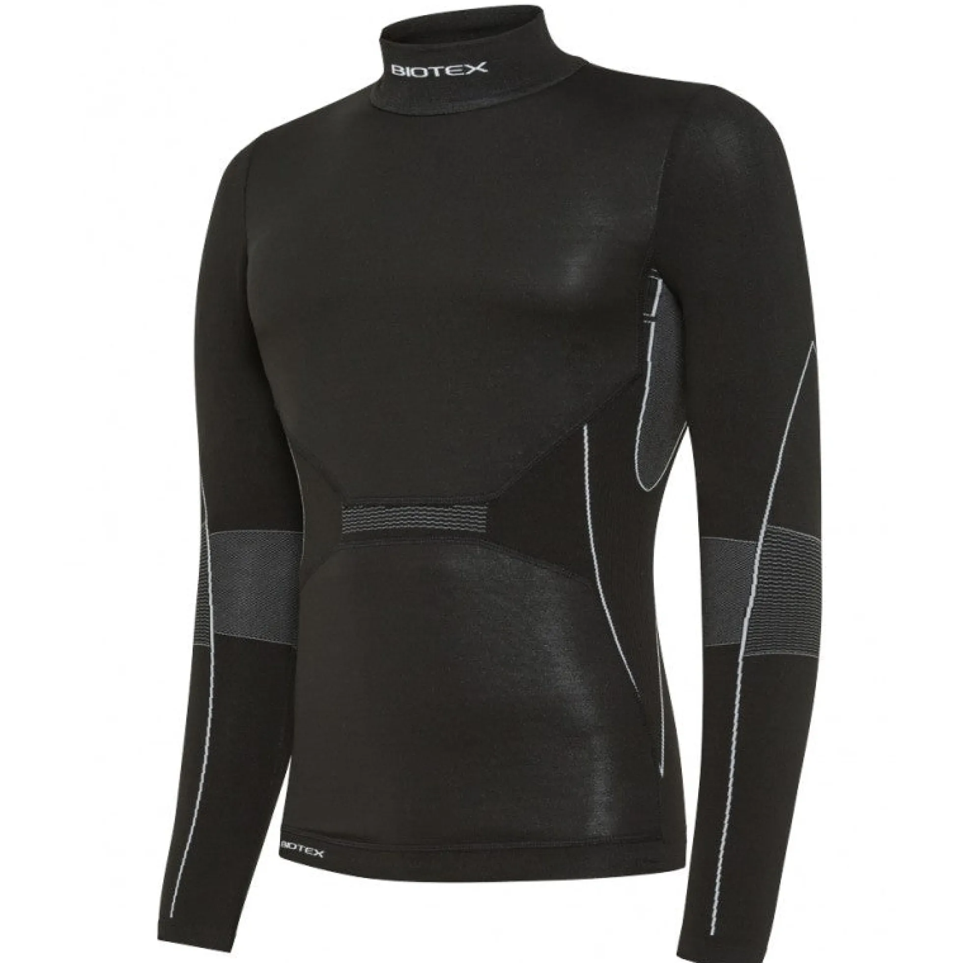 Maglia intima maniche lunghe Biotex Lupetto Wind Seamless - Nero