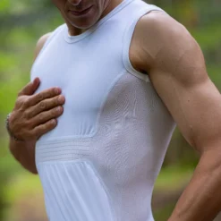 Maglia intima senza maniche Biotex Antivento Seamless - Bianco