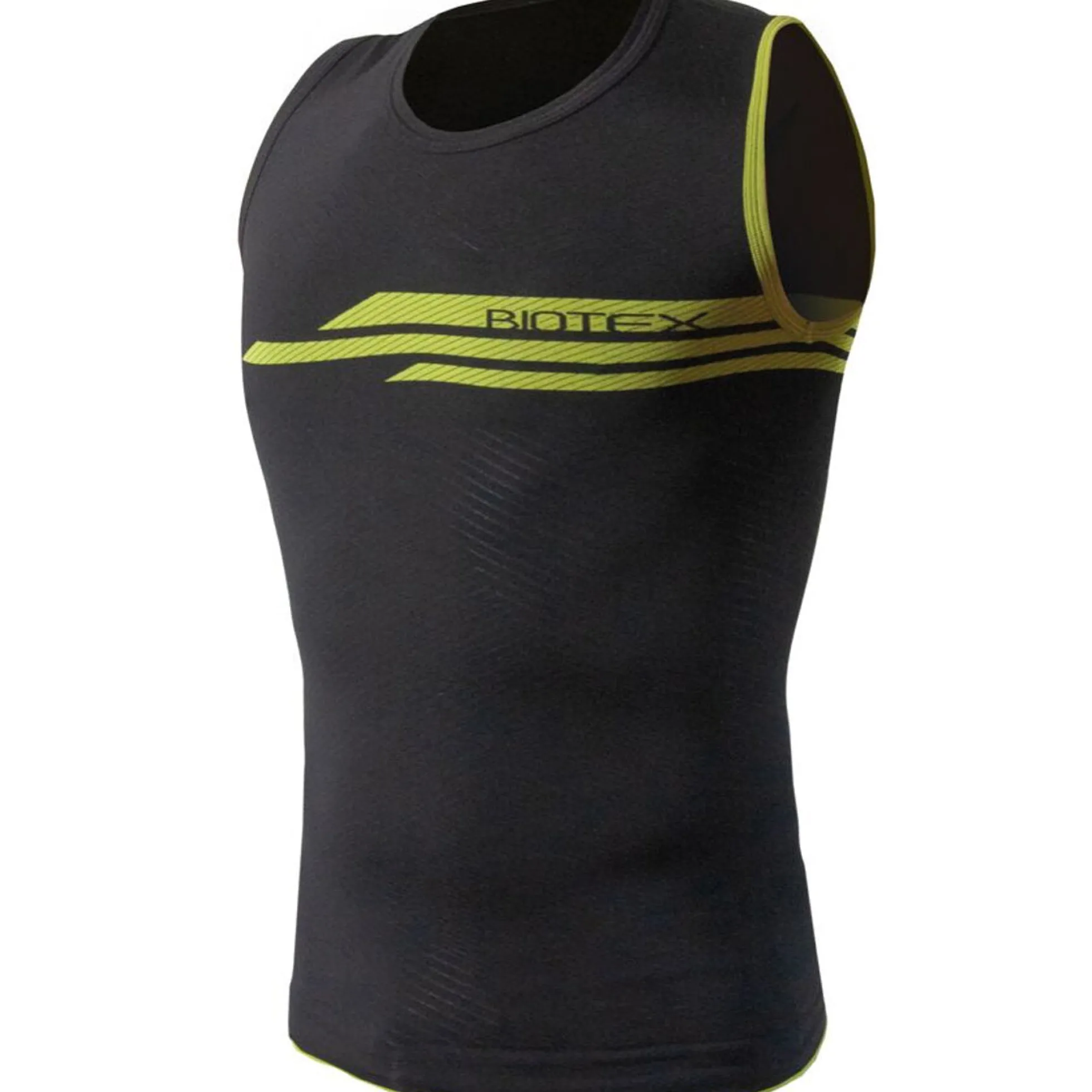 Maglia intima senza maniche Biotex Impact - Nero lime