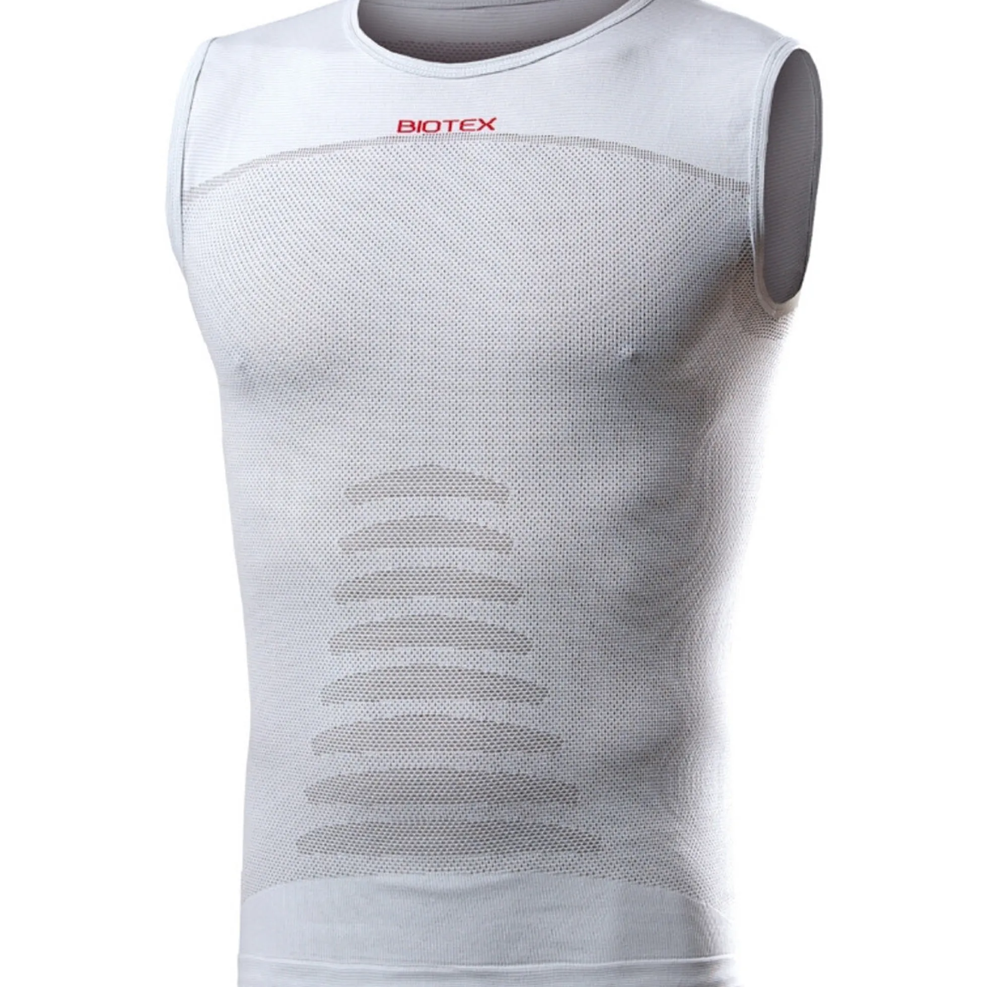Maglia intima senza maniche Biotex + Carbon - Bianco