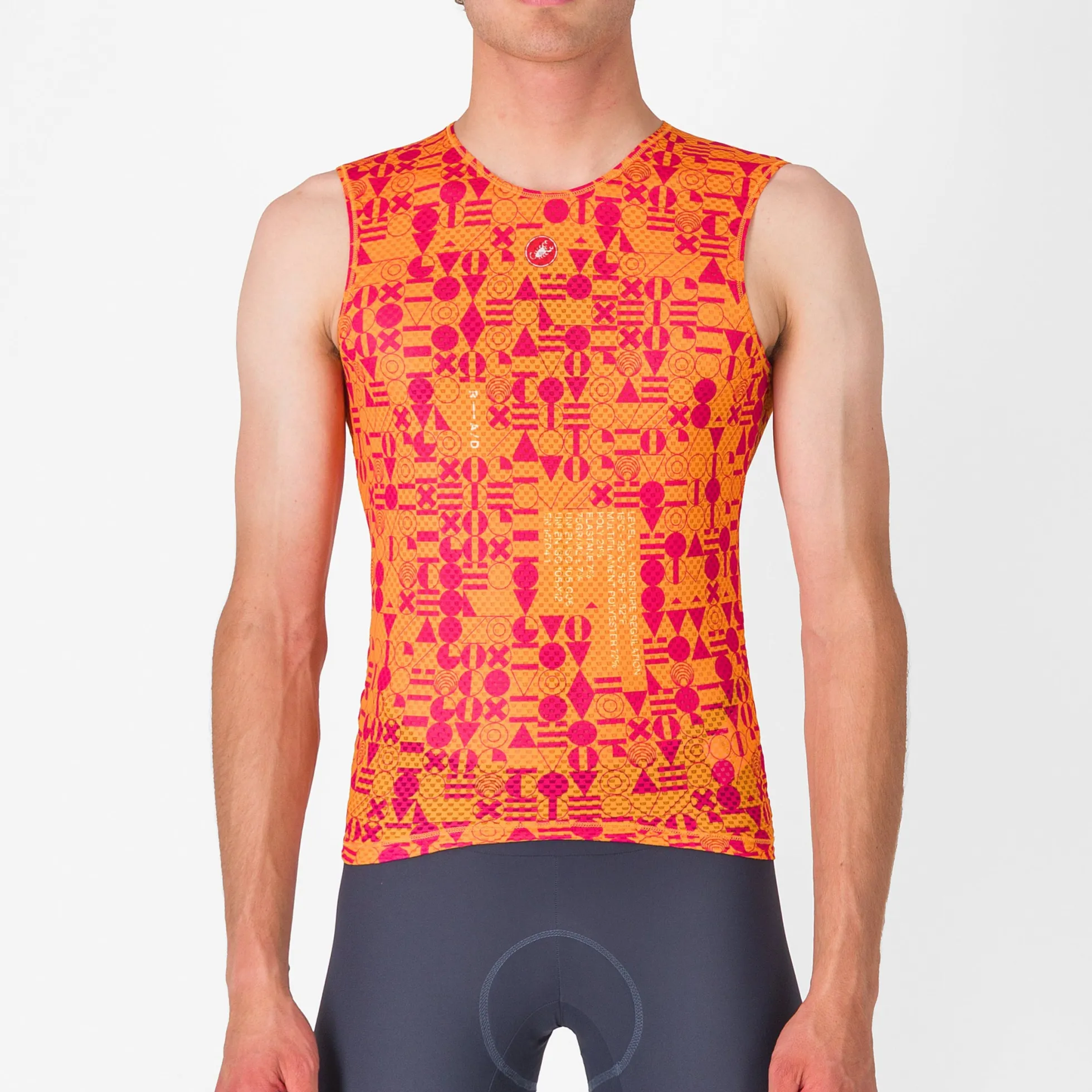Maglia intima senza maniche Castelli Espresso R-A/D - Arancio chiaro