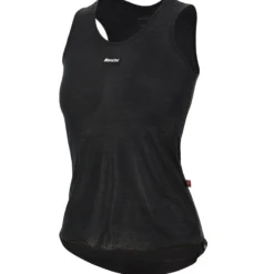 Maglia intima senza maniche donna Santini Dry - Nero