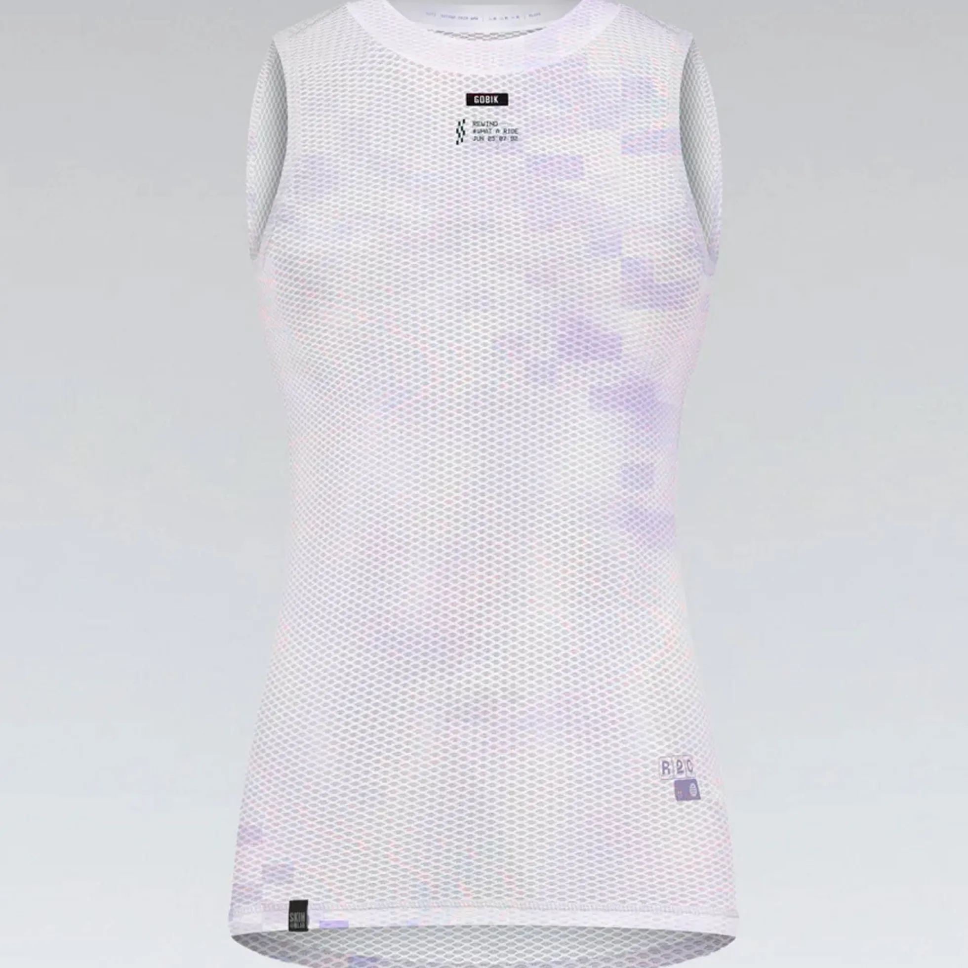 Maglia intima senza maniche donna Gobik Second Skin - Bianco viola