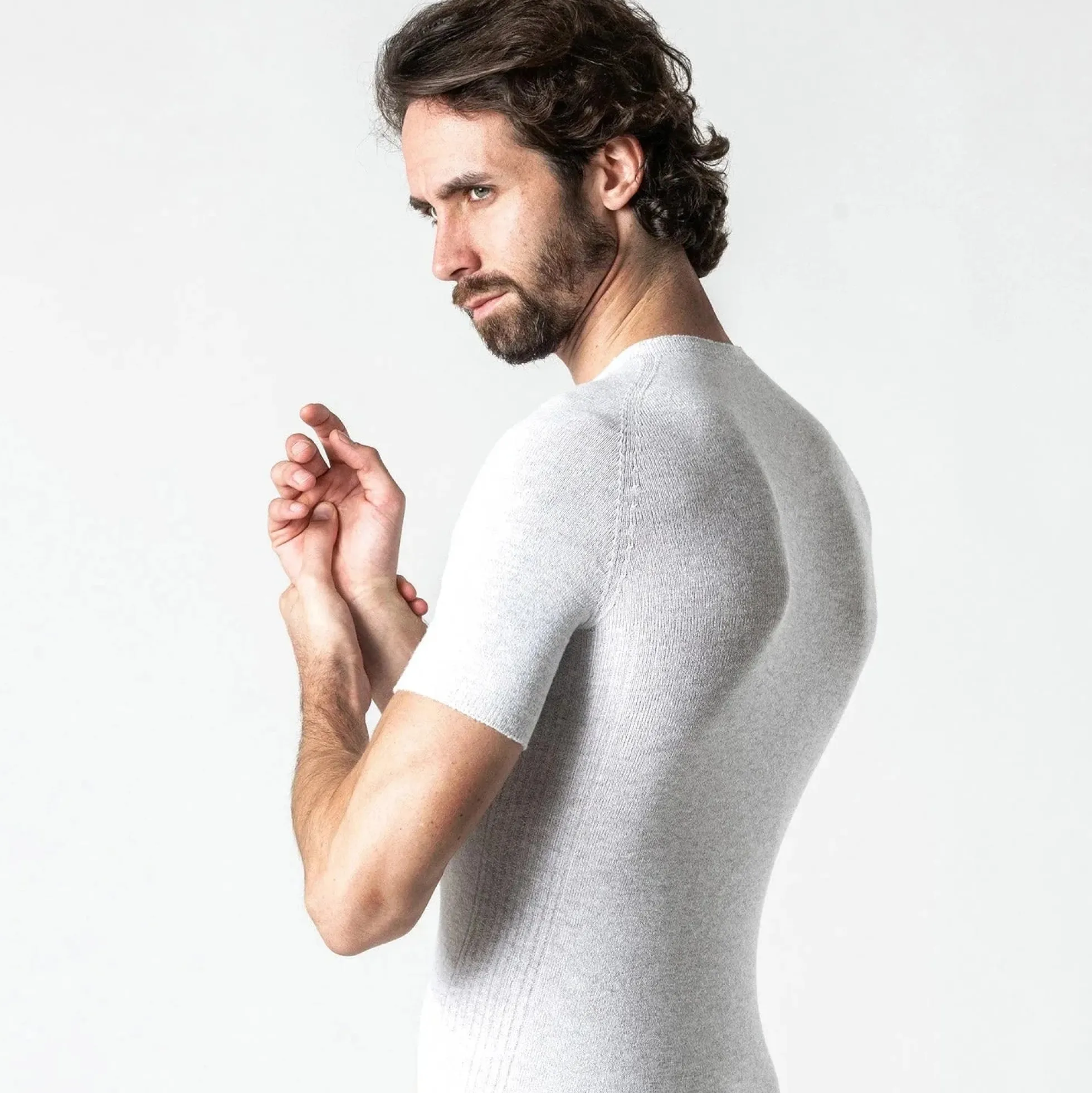 Maglia intima Silverskin Stay Fresh Girocollo - Grigio