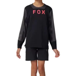 Maglia manica lunga bambino Fox Defend Taunt - Nero