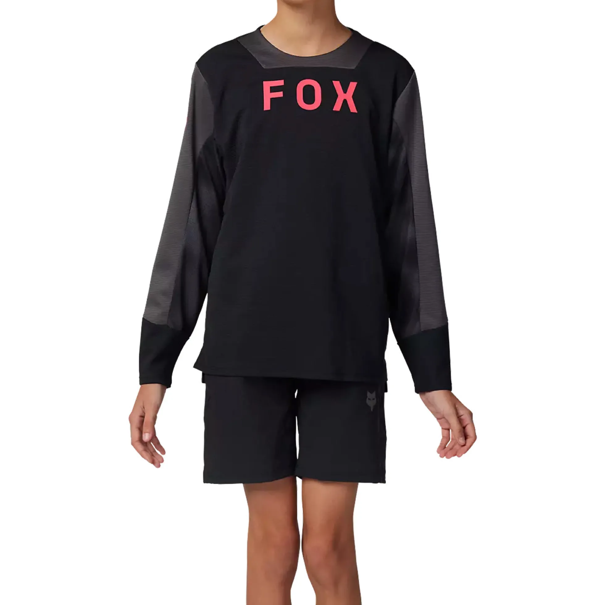 Maglia manica lunga bambino Fox Defend Taunt - Nero