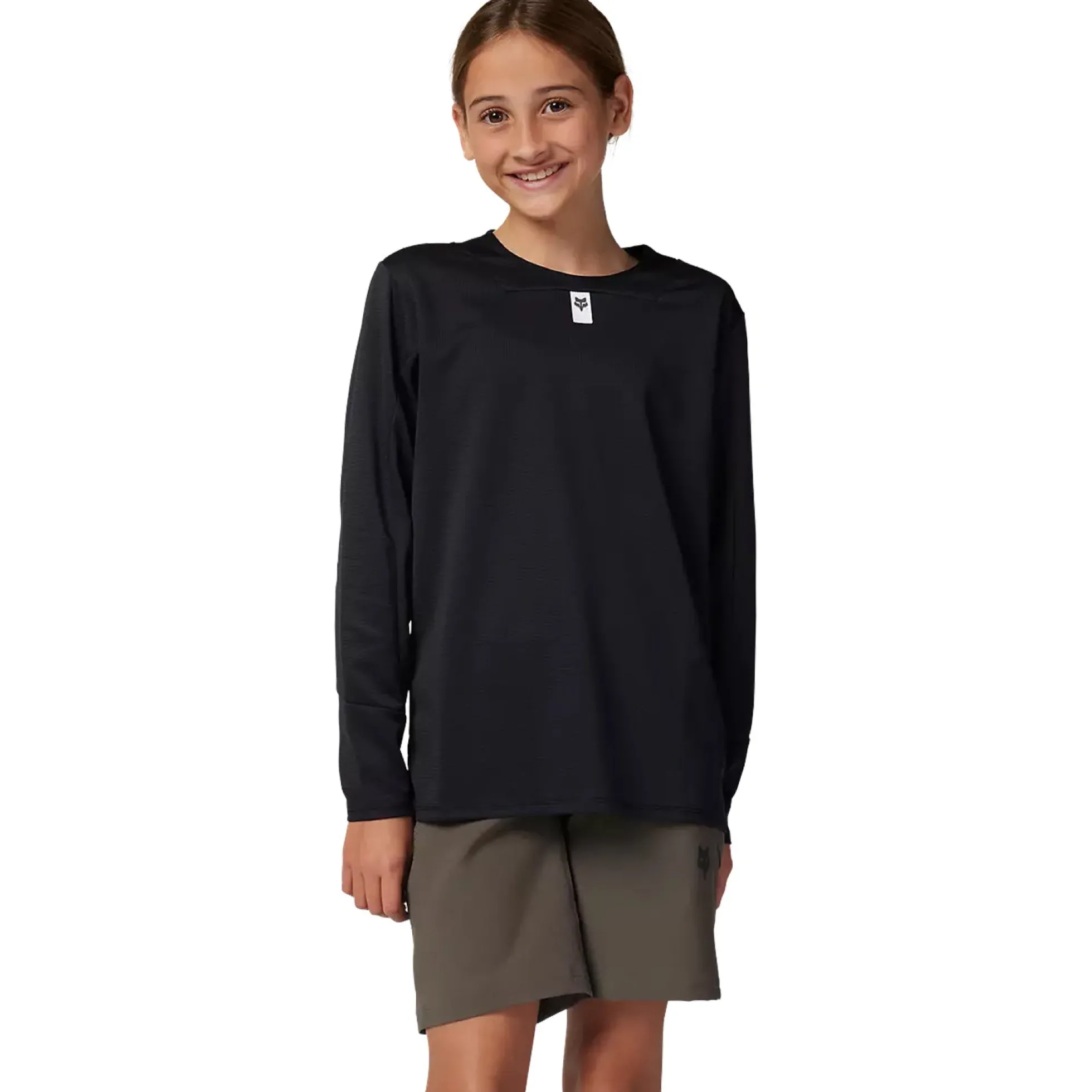 Maglia manica lunga bambino Fox Defend - Nero