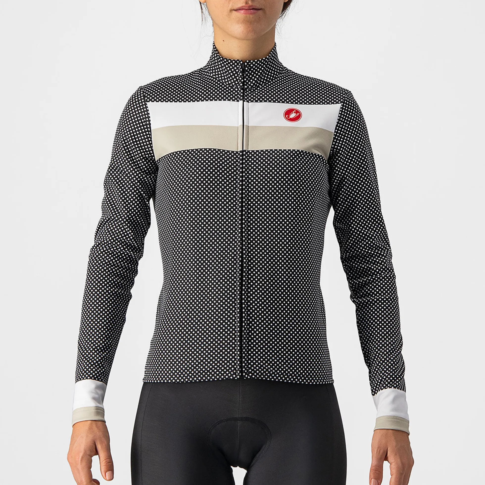 Maglia maniche lunghe donna Castelli Volare - Nero