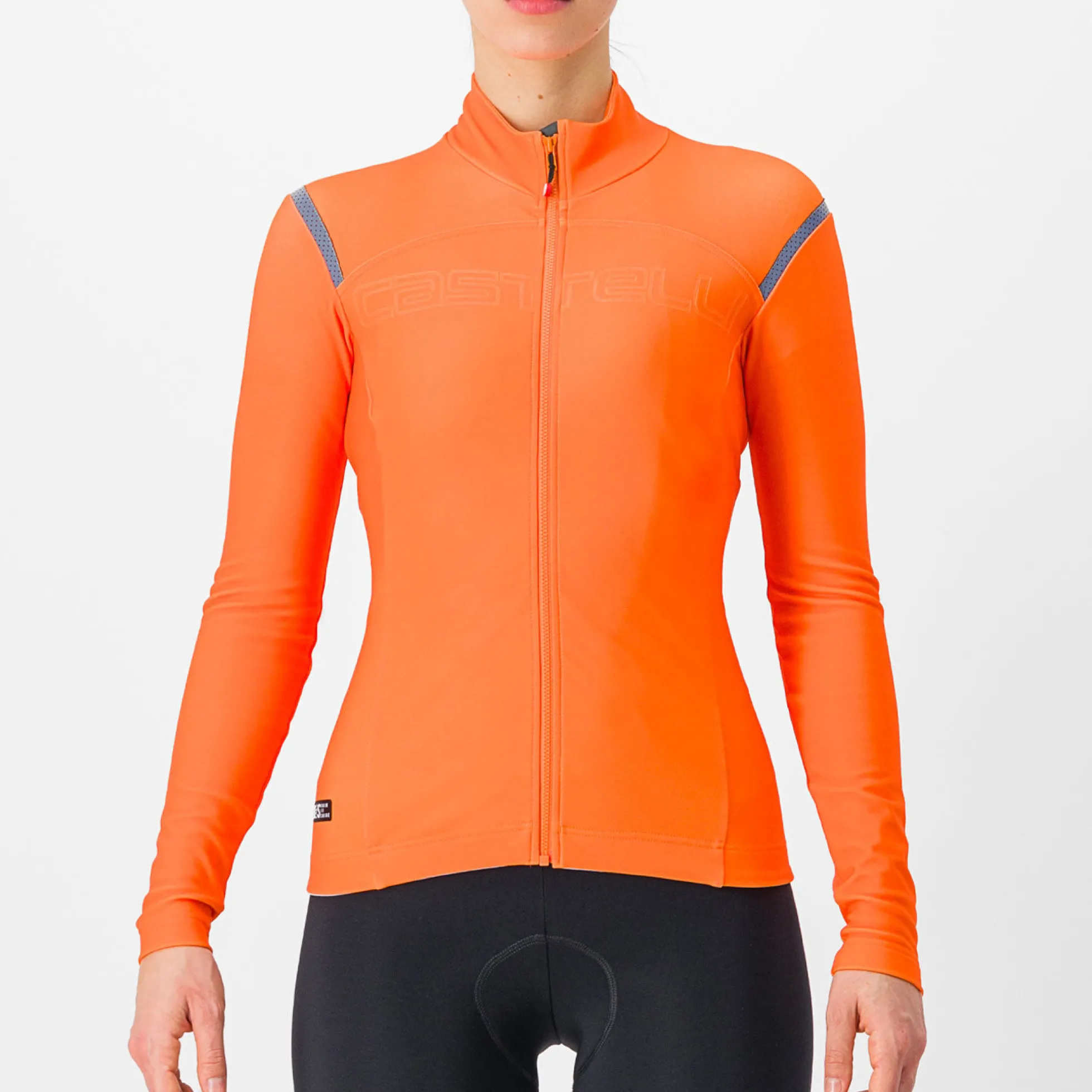 Maglia maniche lunghe donna Castelli Tutto Nano RoS - Arancio chiaro