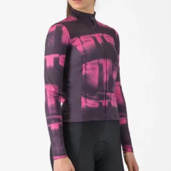Maglia maniche lunghe donna Castelli Blur Thermal - Viola