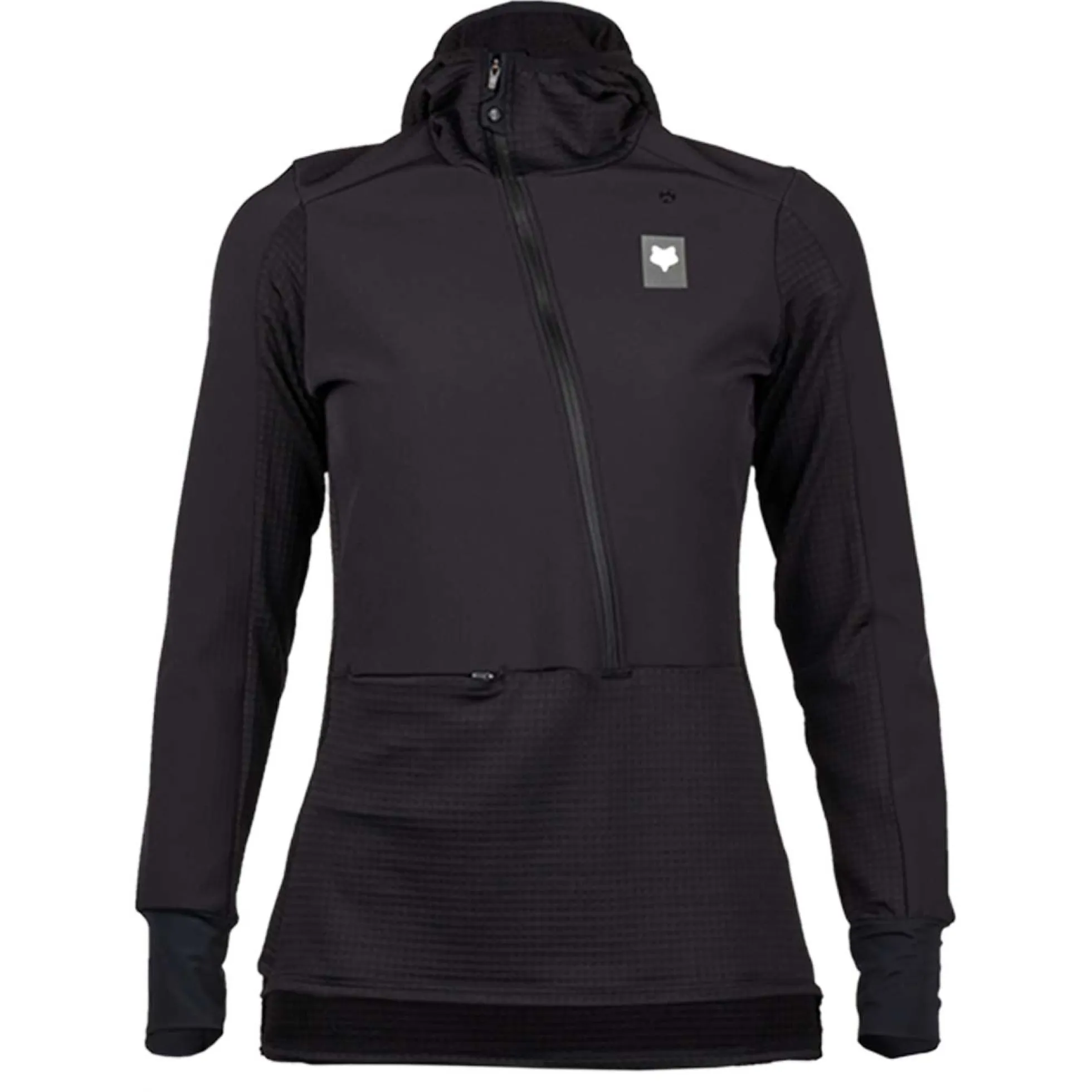 Maglia maniche lunghe donna Fox Cappuccio Defend - Nero